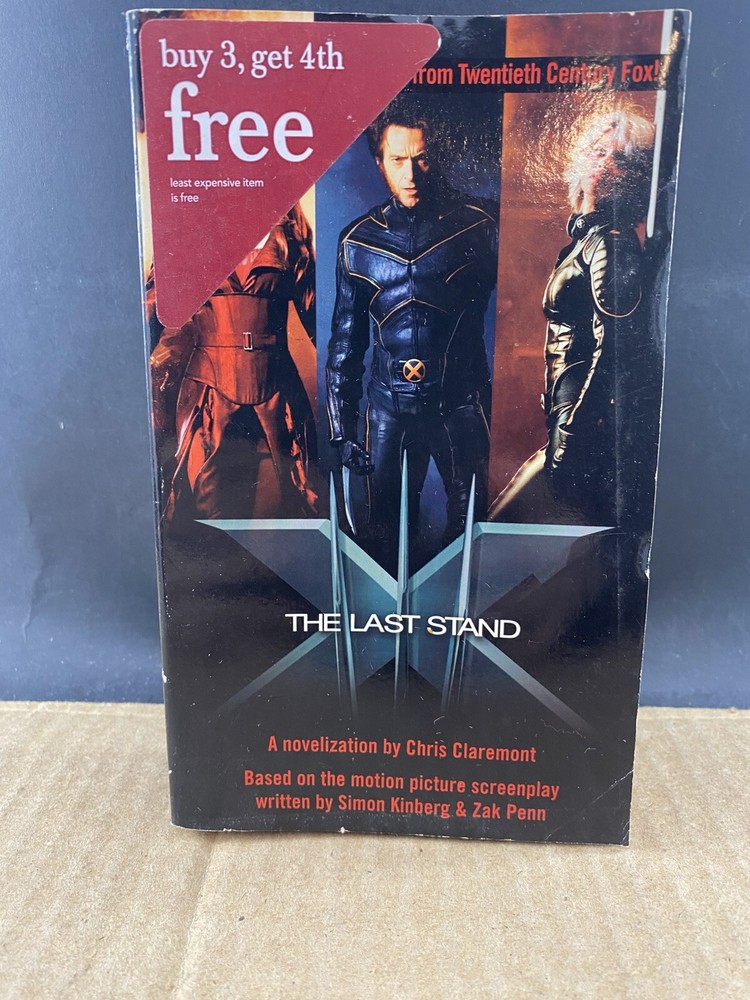 X-Men The Last Stand, A Novelization By Chris Claremont, Comb Ship $1