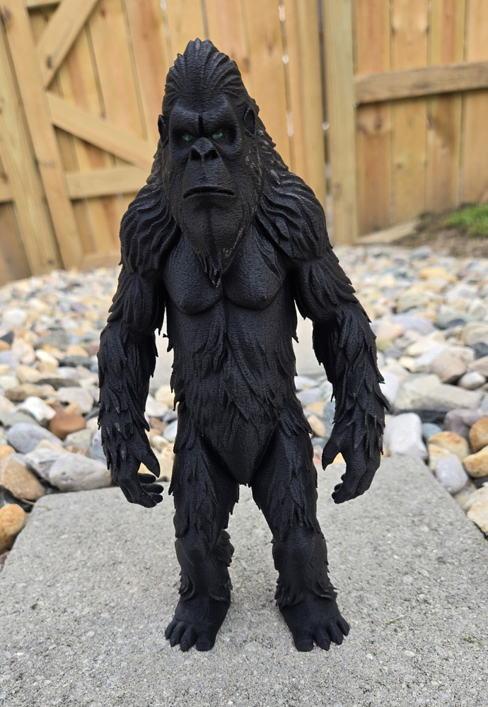 Bigfoot, Sasquatch, 10″ Tall, Black, Plastic, Creature, Action Figure Figurine