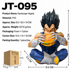Dragon Ball Goku Vegeta Burger Figure GK Anime Statue Collectible Desk Decor