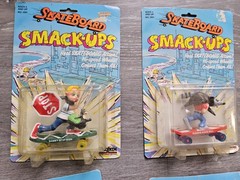 Vintage 1980s Complete Set Of 12 Smack_Ups Skate Board Toys.