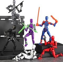6PCS T-Robot 13 Action Figure Titan 13 3D Printed Toys Articulated