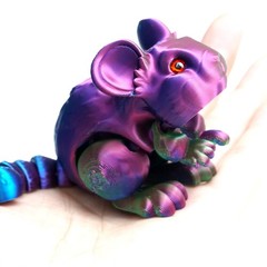 5.3inch 3D Printed Mouse Model,Articulated Animals figure,Fidget Toys Home Decor
