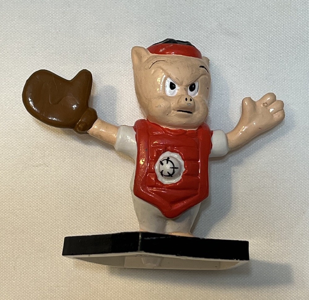 Vintage WB Loony Tunes Porky Pig Houston Astros PVC Figure Applause Baseball MLB
