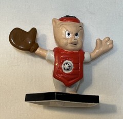 Vintage WB Loony Tunes Porky Pig Houston Astros PVC Figure Applause Baseball MLB