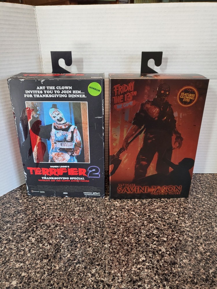 NECA Damien Leone’s Terrifier 2 Art The Clown & Friday The 13th The Game Jason