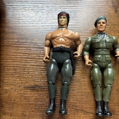 Lot Of 3 1985 Rambo Force Of Freedom Action Figures Rambo, Trautman, & Mad Dog