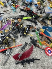 Power Rangers Batman Star Wars Marvel DC Other Parts Lot Weapons Accessories