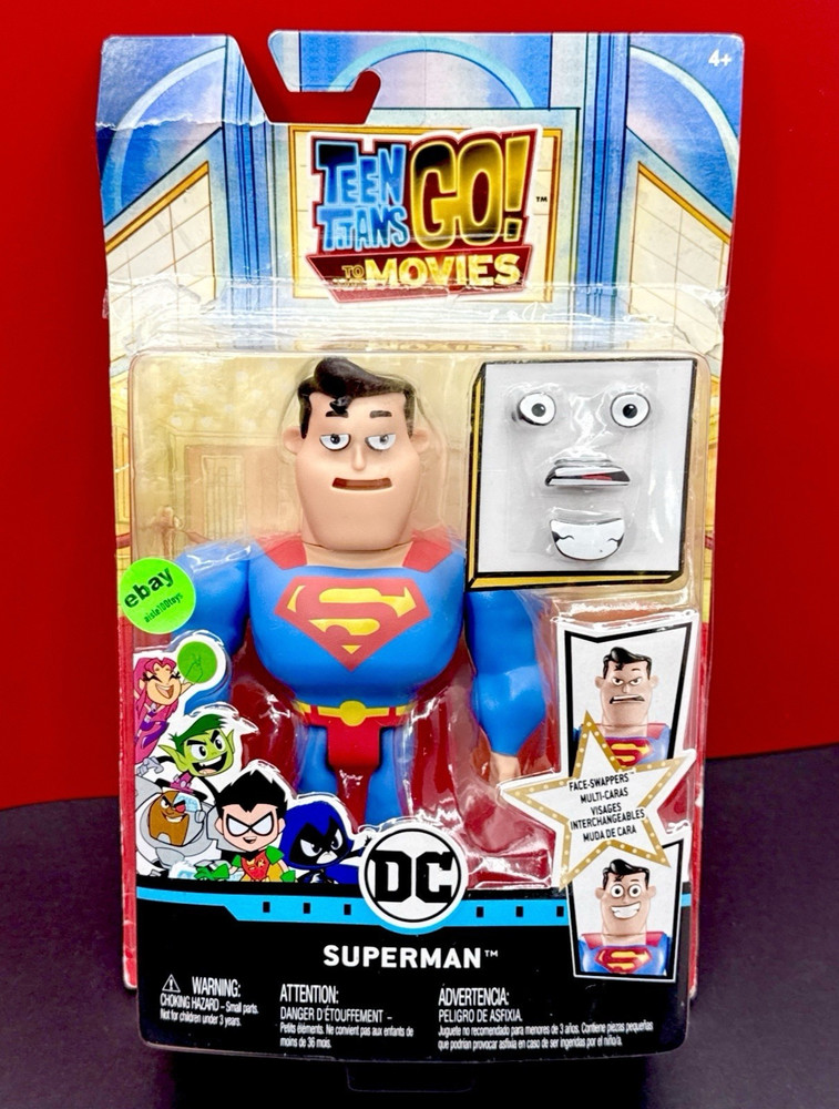 Teen Titans Go! Movie Face-Swappers Superman Action Figure 2018 Mattel Open Box