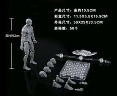 10.5cm DIY 1:18 Scale PVC Joint Flexible Action Figure Body Head Toys New