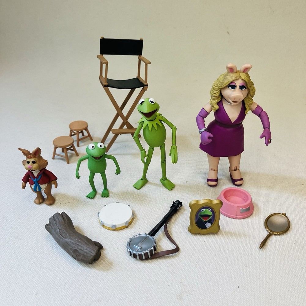 Diamond Select Toys Disney The Muppets KERMIT, MISS PIGGY, Robin Bean Figure Lot