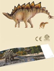 PNSO 1/35 Stegosaurus with Cubs Figure Model Dinosaur Collections Toys Gift
