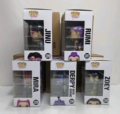 kpop Demon Hunters Funko Pop Lot of 5 w/Protectors 2256, 2257, 2258, 2259, 2260