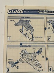 1989 Vintage Original G.I. Joe Mudfighter Blueprints/Instructions Hasbro ARAH