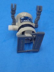 Vtg 1977 TOMY Wind-Up Robot Lost In Space POCKET BOT Blue Visor Alien Working