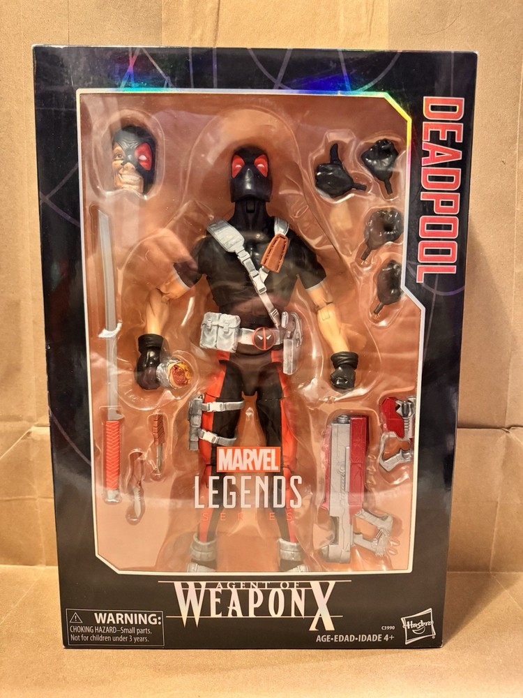 Marvel Legends Series Deadpool Action Figure w/ Sword, Gun, Alt Head 2017