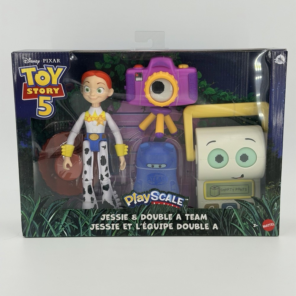 Toy Story 5 Playscale Jessie & the “Double A Team” Action Figure 4-Pack w/Atlas