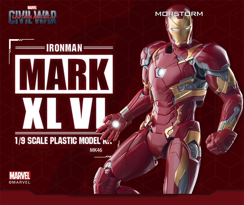 1/9 Morstorm Iron Man MK46 Plastic Model Kit Action Figure Standard edition