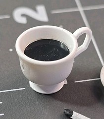 NECA custom fodder Black & White Vincent Price Figure COFFEE CUP & CIGARET