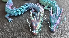 TWO (2) NEW 3D Printed 12″ Articulating Fidget Dragons Awesome Color!!