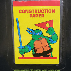 TMNT Miniatures Construction Paper Book 90s Teenage Mutant Ninja Turtles Raph