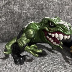 Mattel 1996 T-Bone GREEN T-Rex TRIBAL and SPIKE TRICERATOPS Extreme Dinosaurs