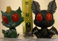 Cryptkins Unleashed- Mothman Human Moth Monster- and El Chupacabra- 2.25 inch