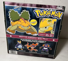 POKEMON Diamond And Pearl 8″ Electronic Plush GROTLE W/ Sound 2007 NEW *Works*