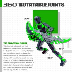 Artfully Designed T13 3D Multi-Jointed Action Figure – No Assembly Required