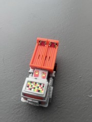 Robotron Loadtron Dump Truck. Orange Gray. Buddy L. Vintage. 1984.