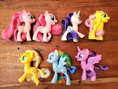 Lot of 7 My Little Pony Brushable Hair 3.5″ Figures G4 2016