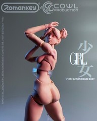 US Romankey X COWL 1/12 Suntan Girl Action Figure Body Flexible 6″ Female Doll