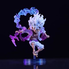 Bandai Mini One Piece Luffy Gear 5 Action Figure Sun God Nika Statue Anime 10CM