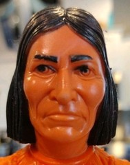 1975 Marx Johnny West JWA Orange Geronimo Figure in Good Condition