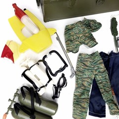 Vintage Lot of GI Joe Accessories-Weapons-Clothing-Camping-SCUBA-Foot Locker