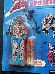 RARE The THING MARVEL 1976 GLOWING SUPER HEROES FLASHLIGHT FLEETWOOD MCG Blue
