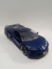 Jada Toys Bigtime Muscle 1:24 2020 Chevy Corvette Stingray Blue Die-cast Car New