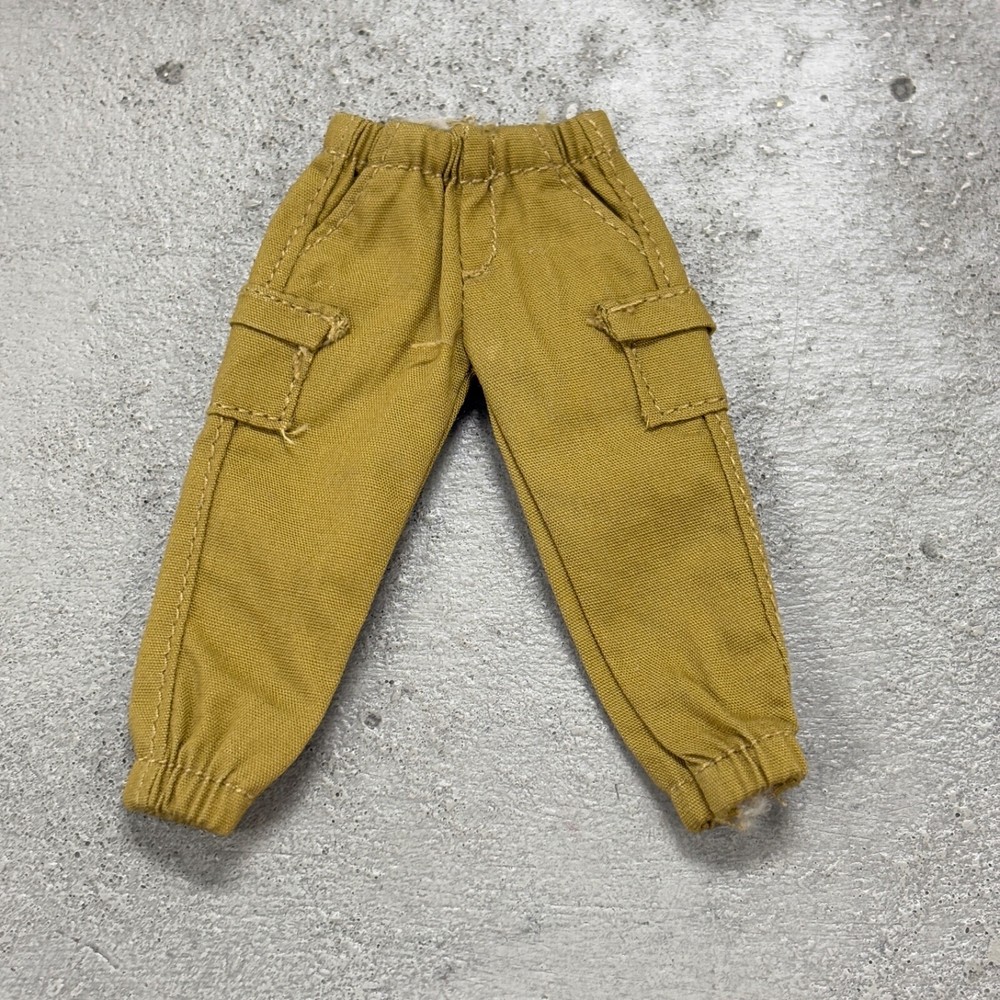 SU-CH-GPT-KAH: 1/12 Khaki Cargo Ankle Pants for 6″ action figure body