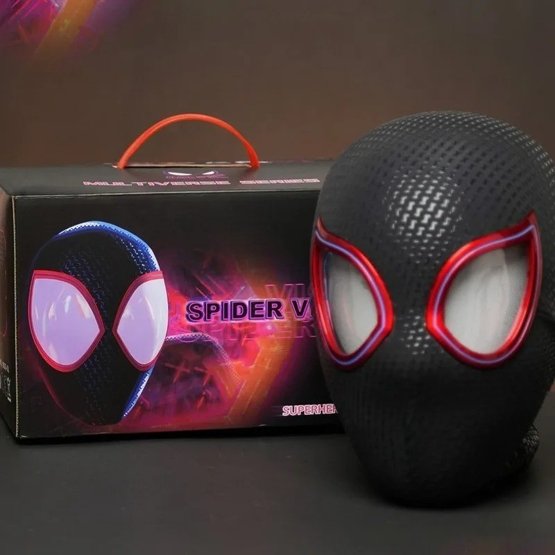Electric Spider Cosplay Mask Movable Eyes Halloween Costume Helmet Toy Gift