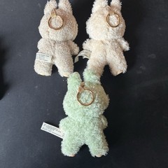 Lot of 3 Labubu Popmart The Monsters KeyChains Green Grape,Beige, Light Brown