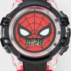 Spider-Man Flashing LCD Watch – Red New Digital Time 43mm TPU Band NEW
