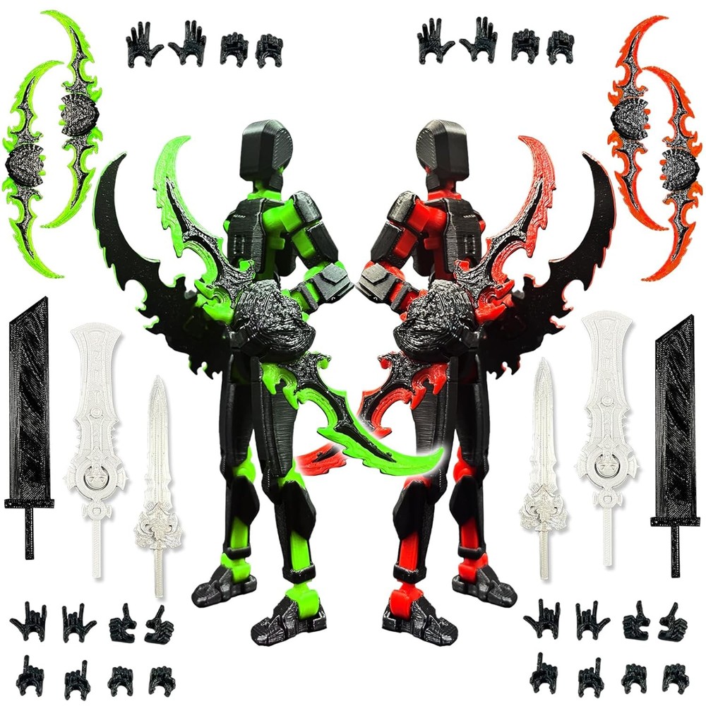 3D Printed Movable Multi-Jointed Action Figure Collectible Set New 3D Printed