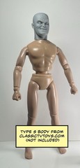 Diminutive Man Custom Action Figure Head 1:9 or 1:6 Mego