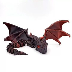 3D Printed Crystal Dragon Flexible Articulated Dragon Fidget Toys Desktop Decor