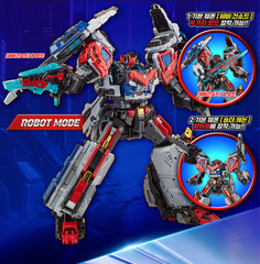 Metal Cardbot W HEAVY IRON W Transforming Robot Trailer Cargo Truck Car Toy.