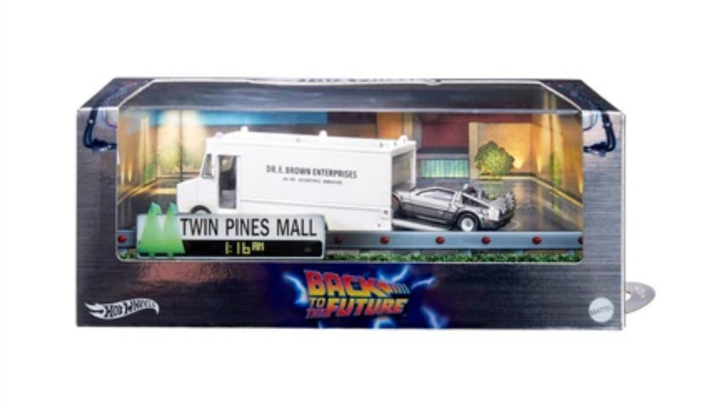 Back to the Future Time Machine SDCC Exclusive 40th Anniversary Hot Wheels Set