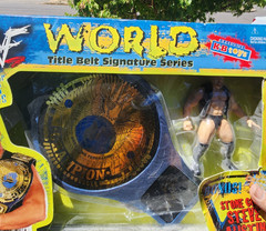 NIB Jakks WWF World Title Belt Series KB Toys Stone Cold Steve Austin Rare
