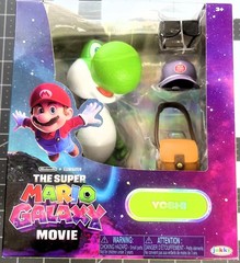 NEW Jakks Pacific Super Mario Galaxy Movie Yoshi 5 Inch Action Figure with Hat