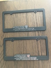 Transformers Officially Licensed Car Tag License Plate Plastic Frames 2011 Used