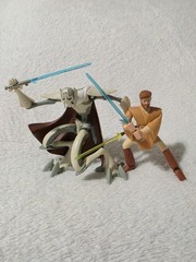 STAR WARS General Grievous Obi Wan Kenobi Clone Wars Animated Figure