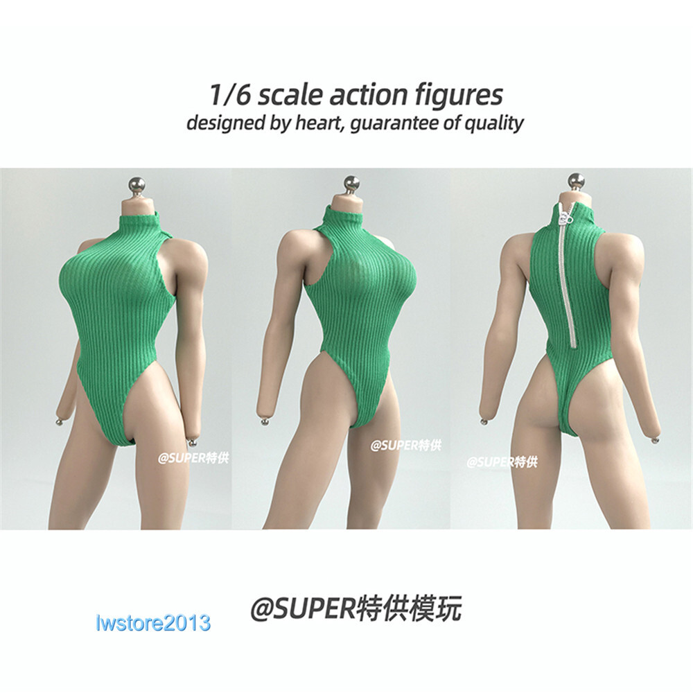 1:6 Bodysuit Zipper Jumpsuit Clothes For 12inch Female PH TBL Action Figure Body